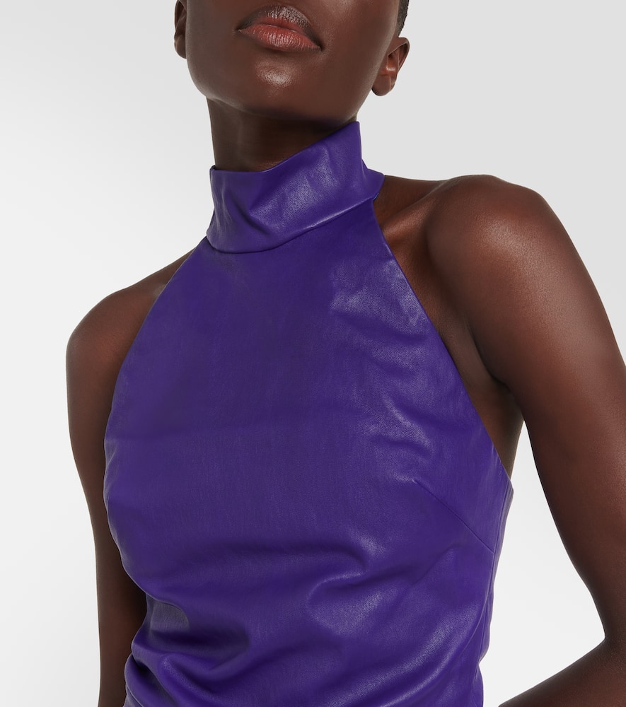 Vicky halterneck leather top