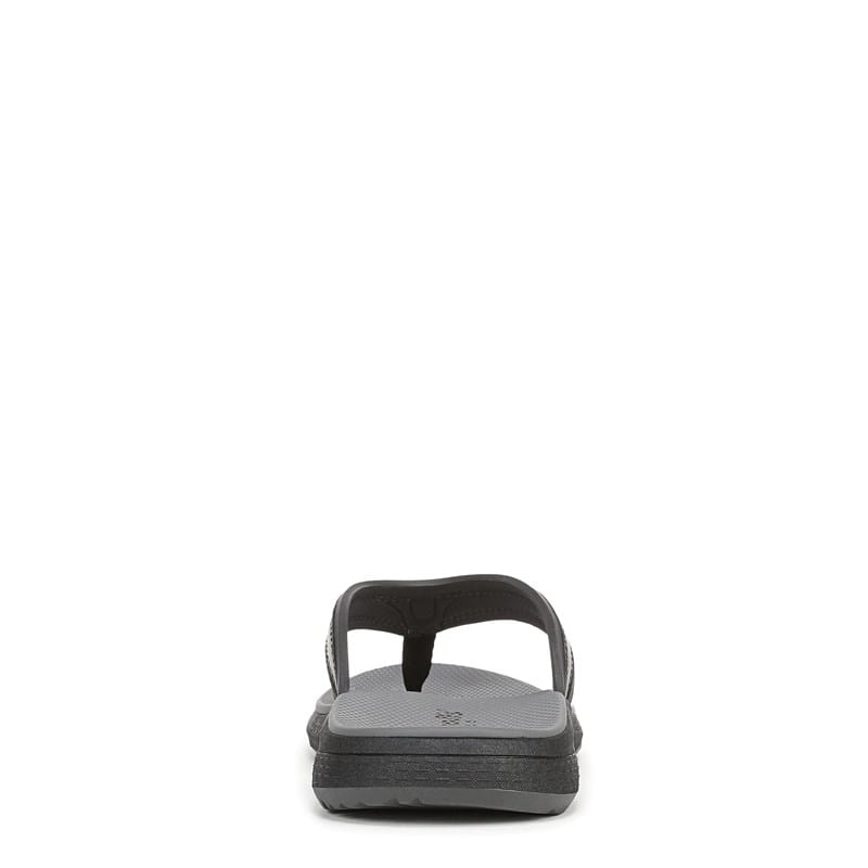 Men's Donnar 2.0 Thong Sandals (Black Faux Leather)