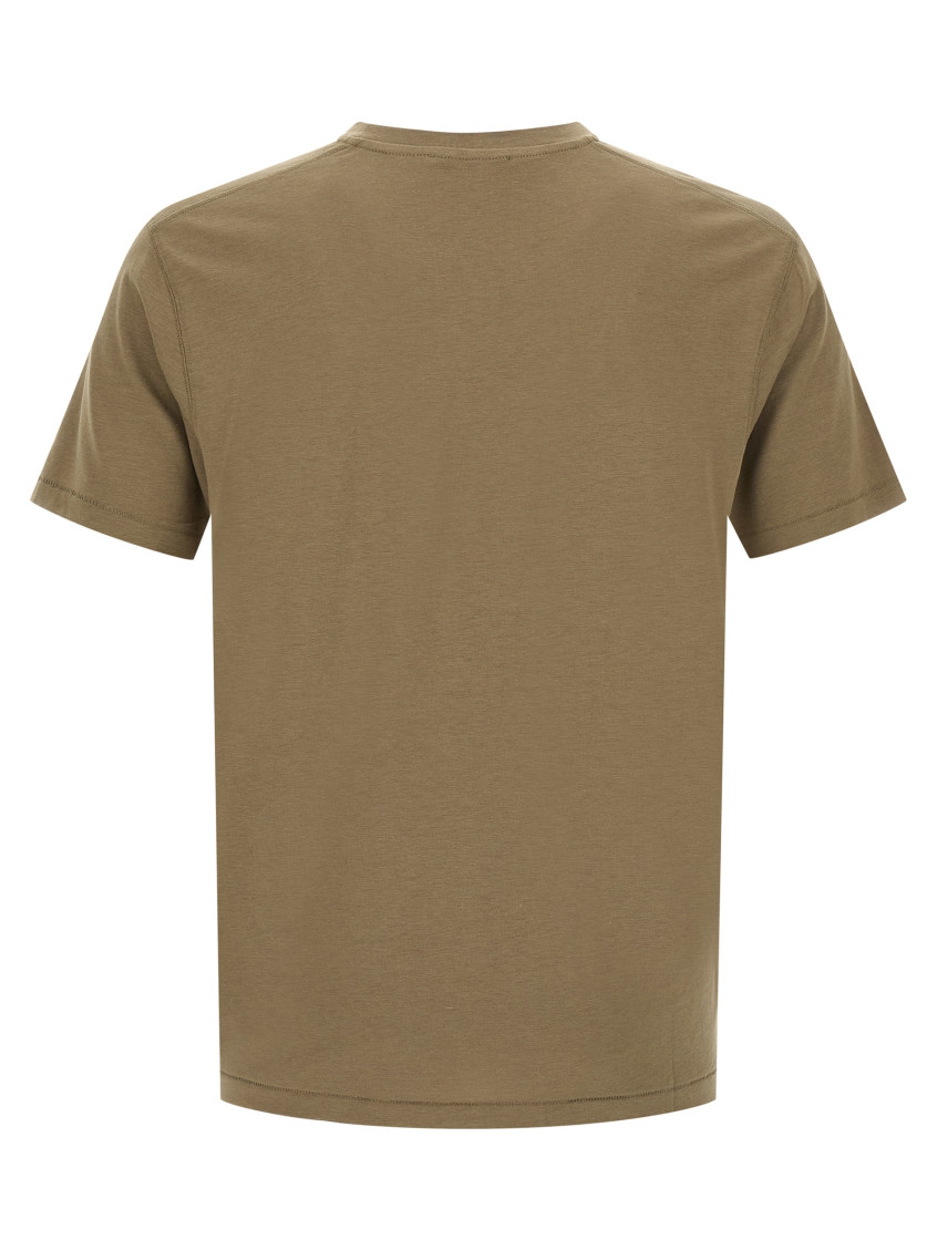 Lyocell Cotton Short Sleeve Crewneck T-Shirt Green