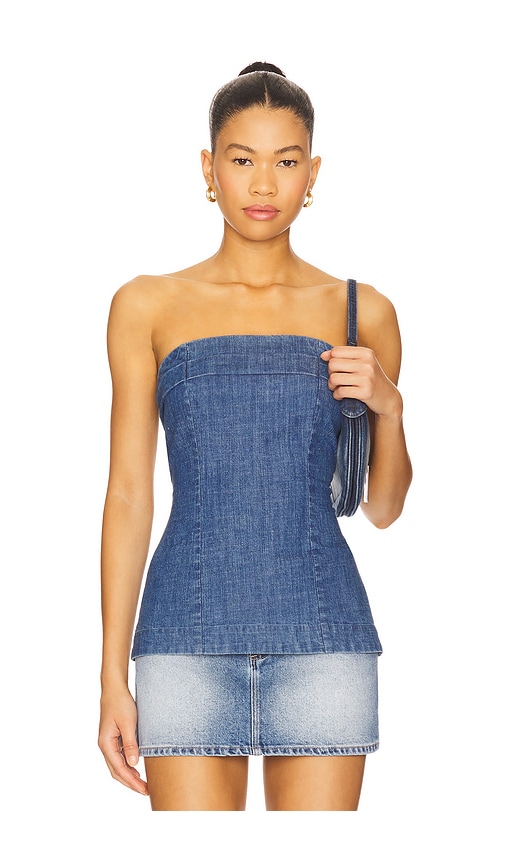 Free People Lora Denim Tube Top in Blue. -  XS also in L