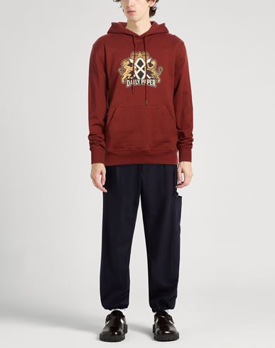 Man Sweatshirt Brick Size L Cotton