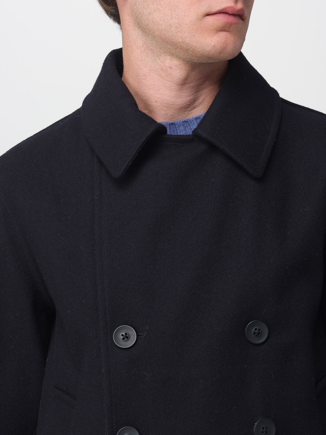 Coat Men color Navy