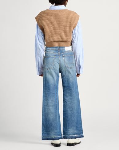 Woman Jeans Blue Size 27 Cotton, Elastane