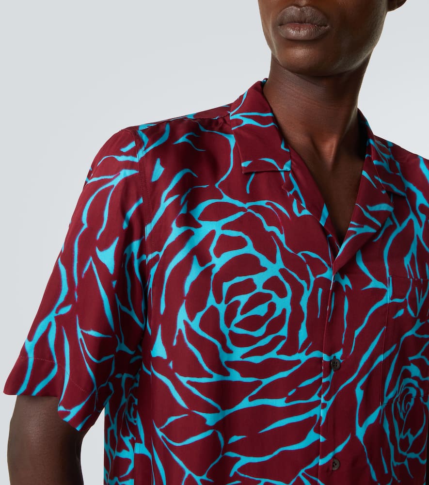 Printed bowling shirt