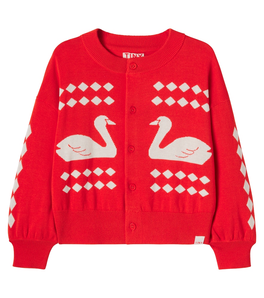 Swans argyle cotton cardigan