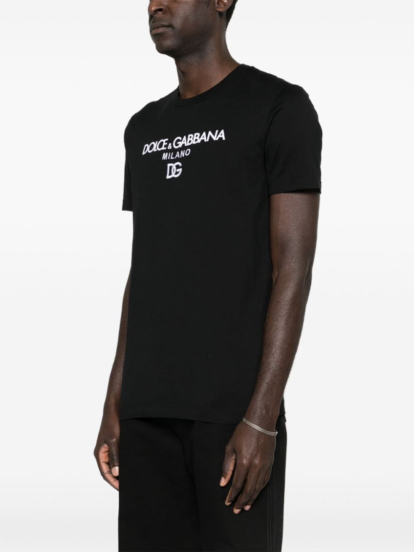 Logo-embroidered T-shirt