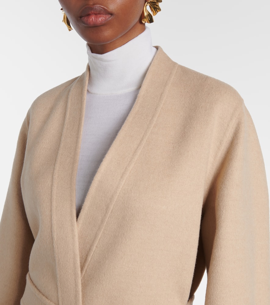 Vezzoso camel hair wrap coat