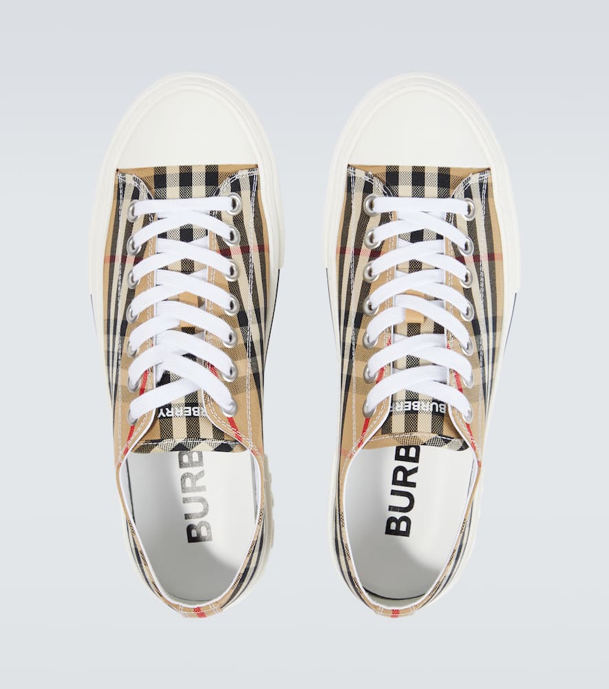 Check canvas sneakers