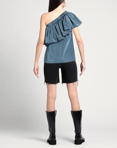 Woman Top Slate blue Size 12 Acetate, Polyester
