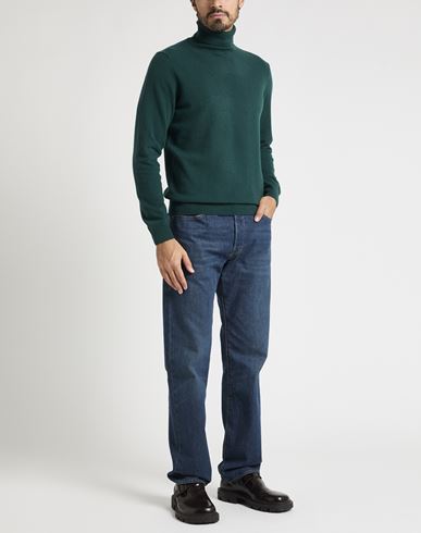 Heritage Man Turtleneck Dark green Size 40 Wool, Cashmere