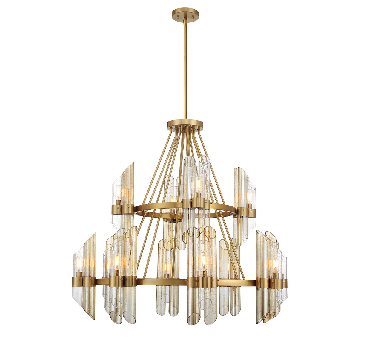 Warm Brass 12 Light Chandelier from the Biltmore Collection