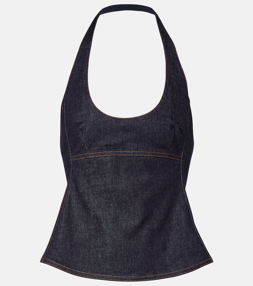 Lavoir de-Nîmes denim halterneck top