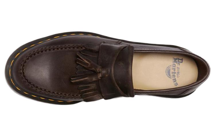 Adrian Crazy Horse Leather Tassel Loafers 'Dark Brown'