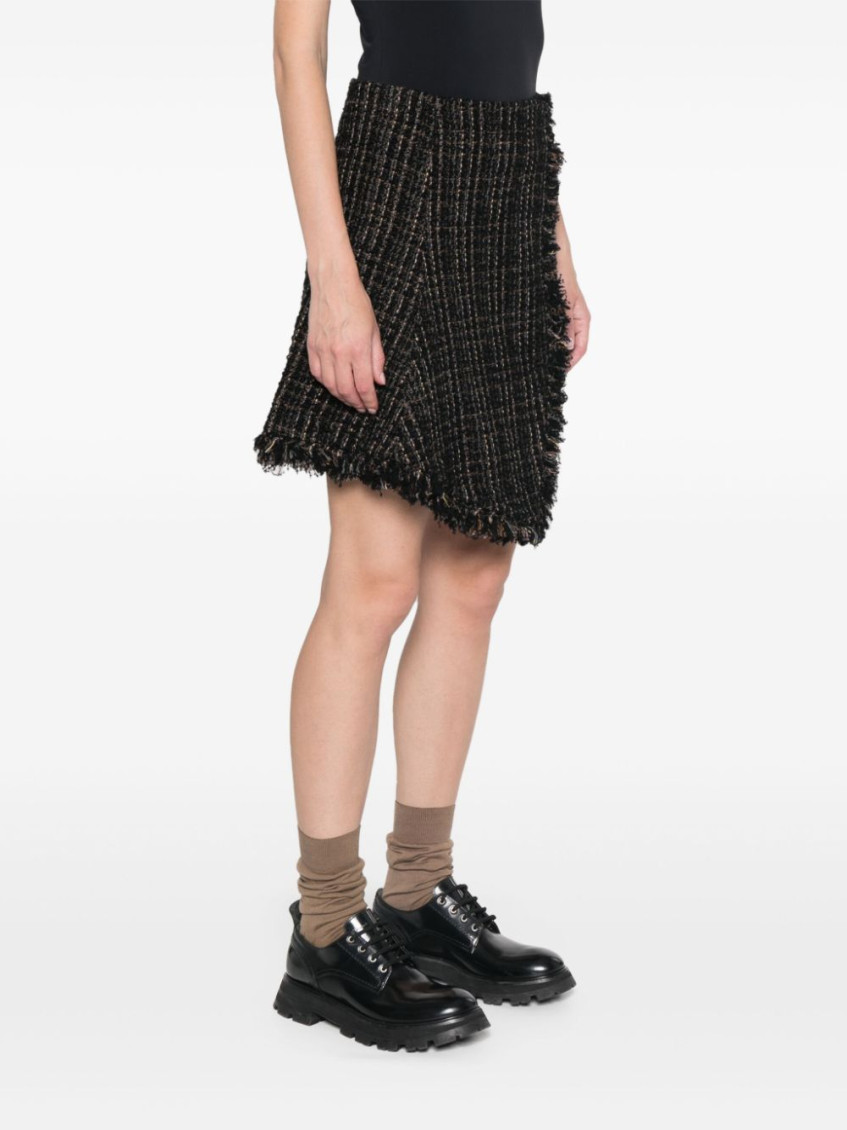 Tweed Wool Mini Skirt