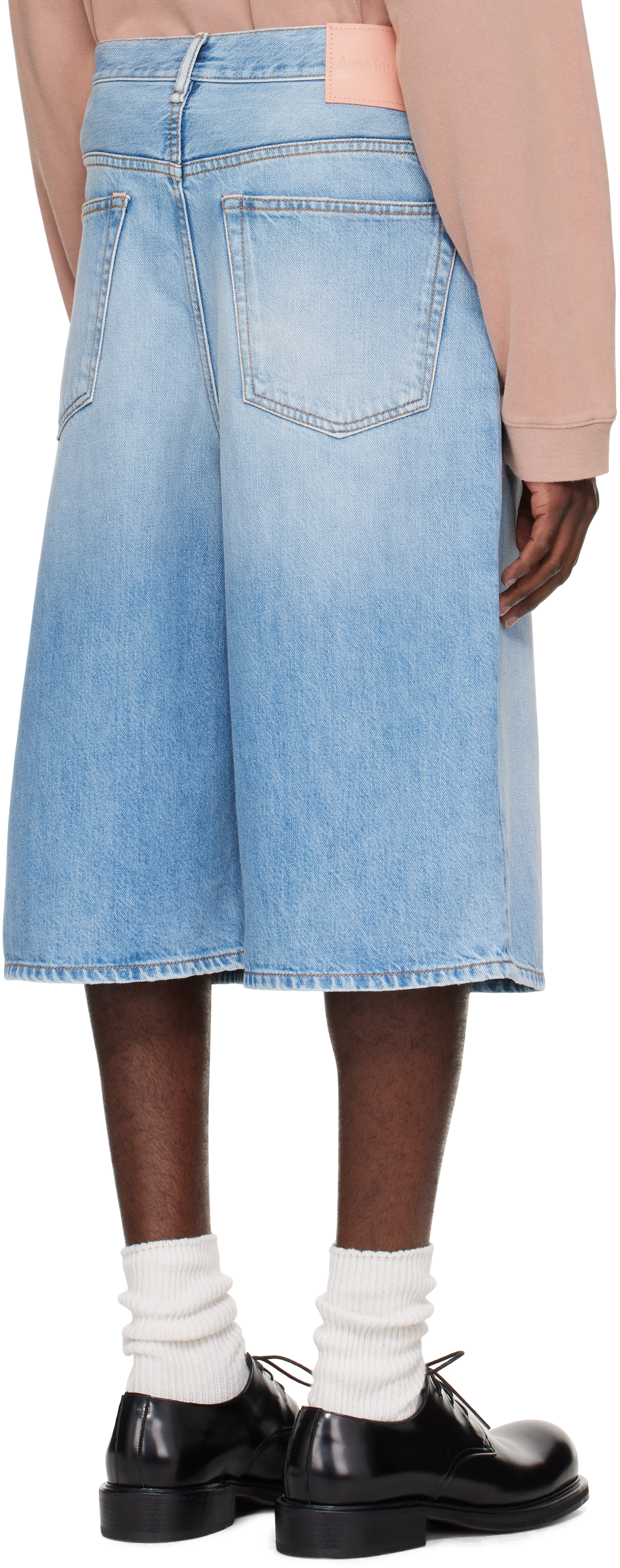 Blue Loose-Fit Denim Shorts