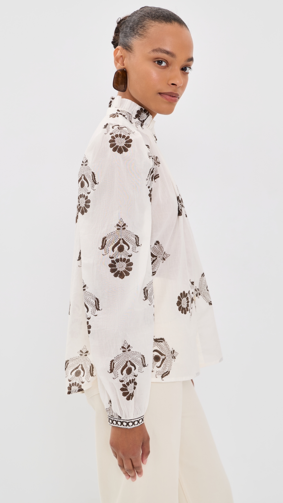 Annabel Java Cactus Shirt Off-White