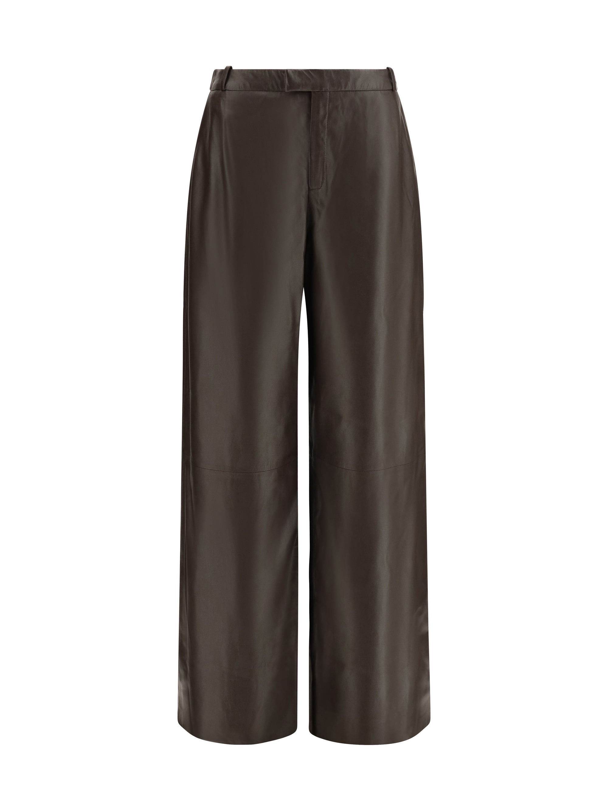 Leather Trousers — Brown