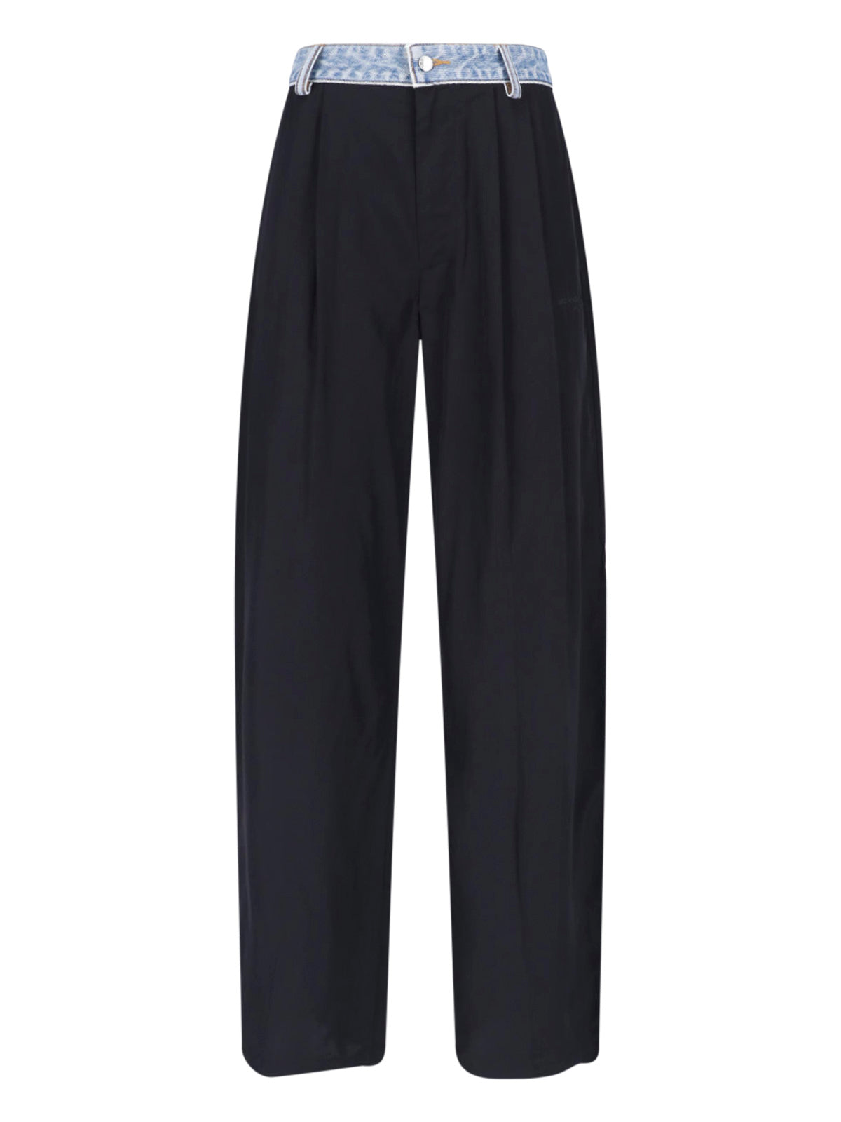 Trousers in 100% Viscose with 100% Cotton Trim