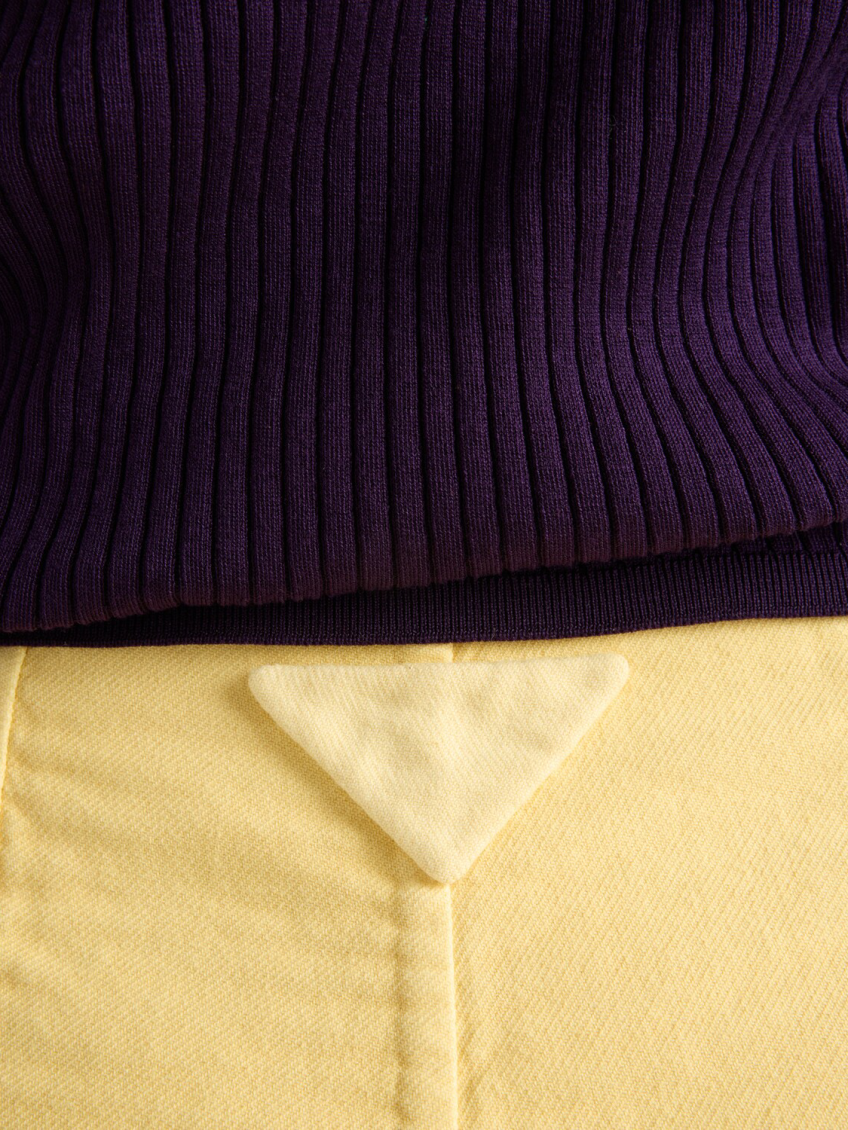Yellow double cotton shorts