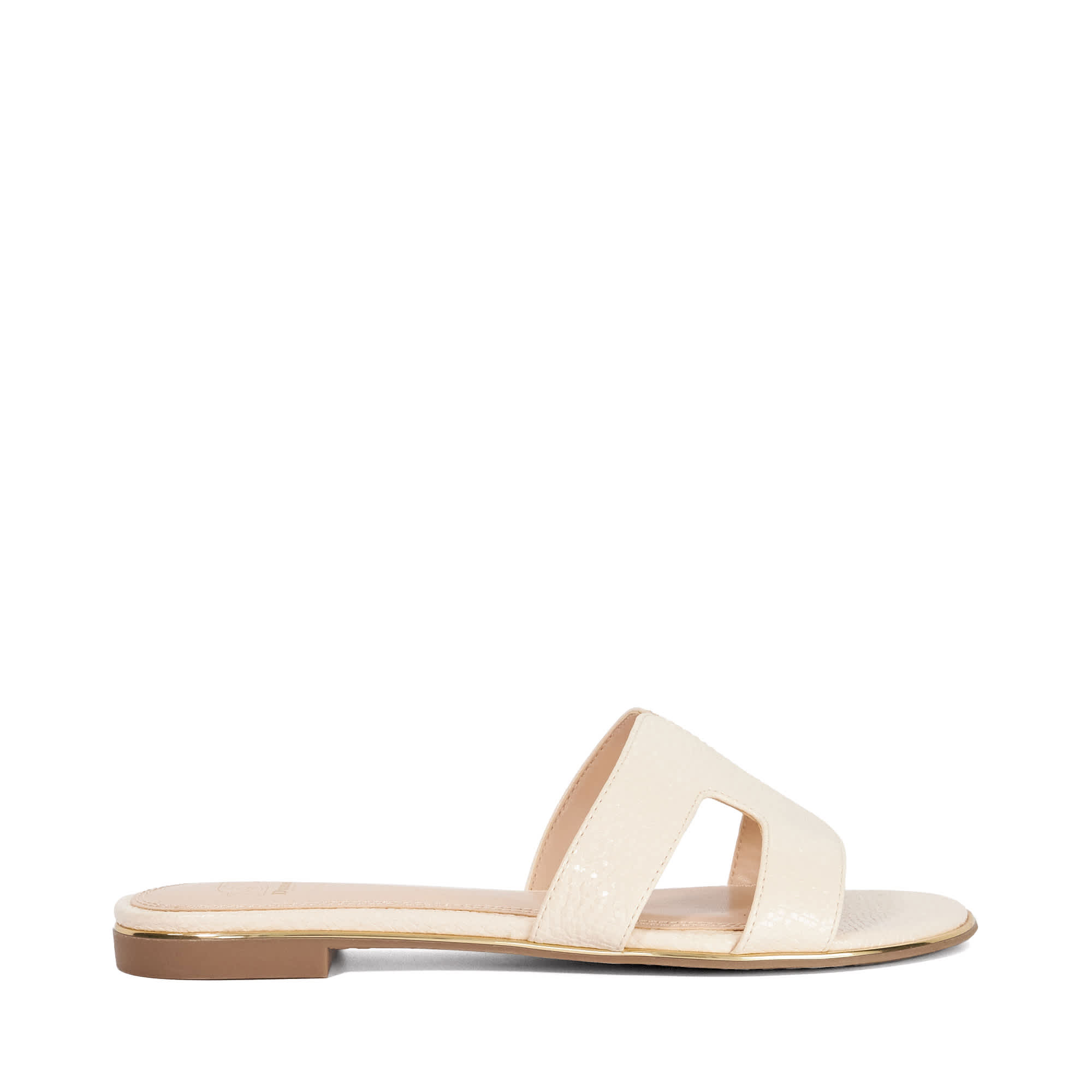 Dune London Womens Ladies Ludlows - Flat Boucle Sandals - Beige