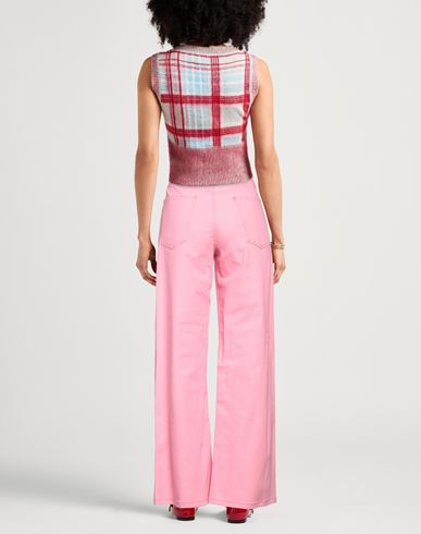 Marni Woman Jeans Pink Size 4 Cotton, Elastane, Cow leather
