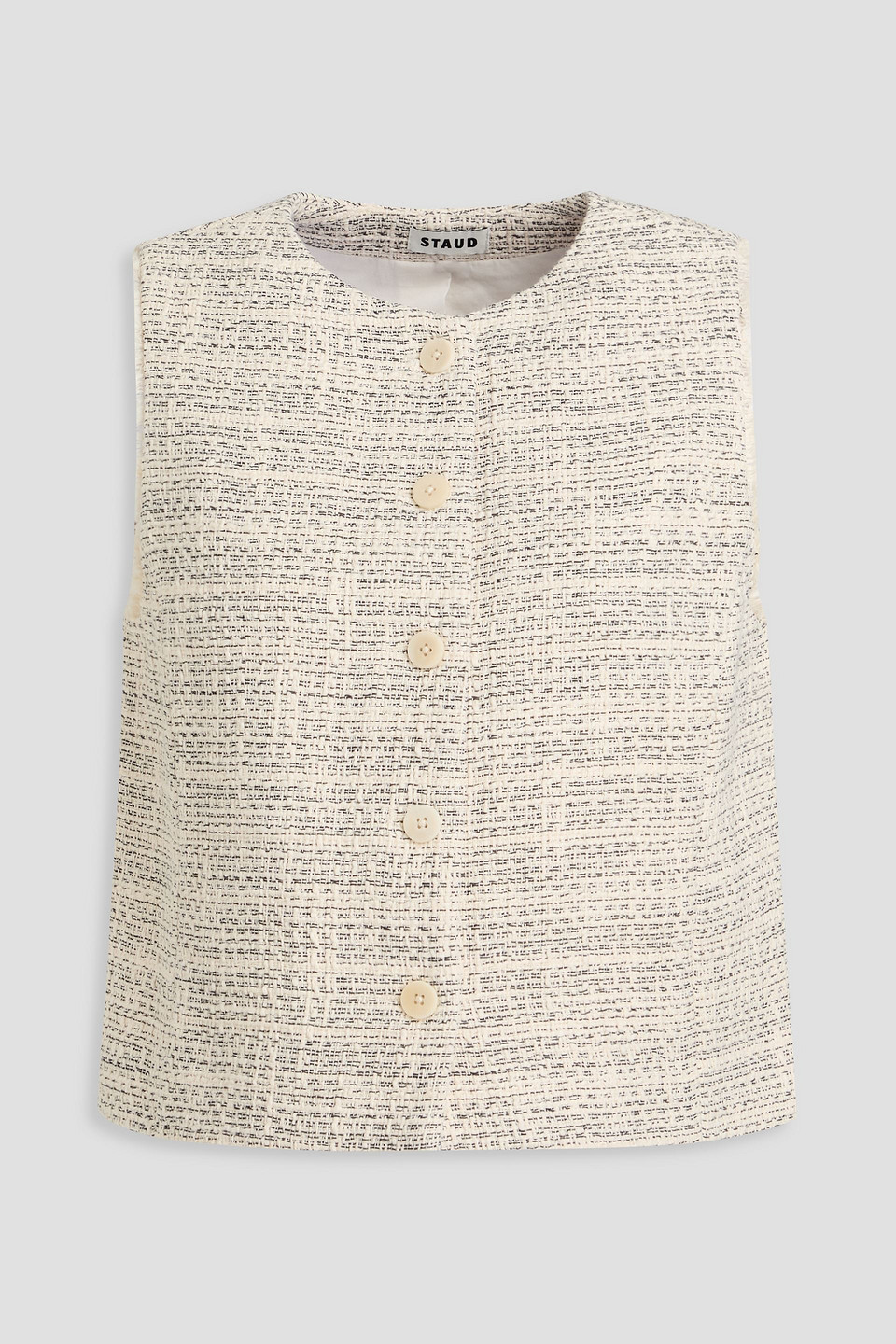 Veronica cotton-tweed vest - White - L