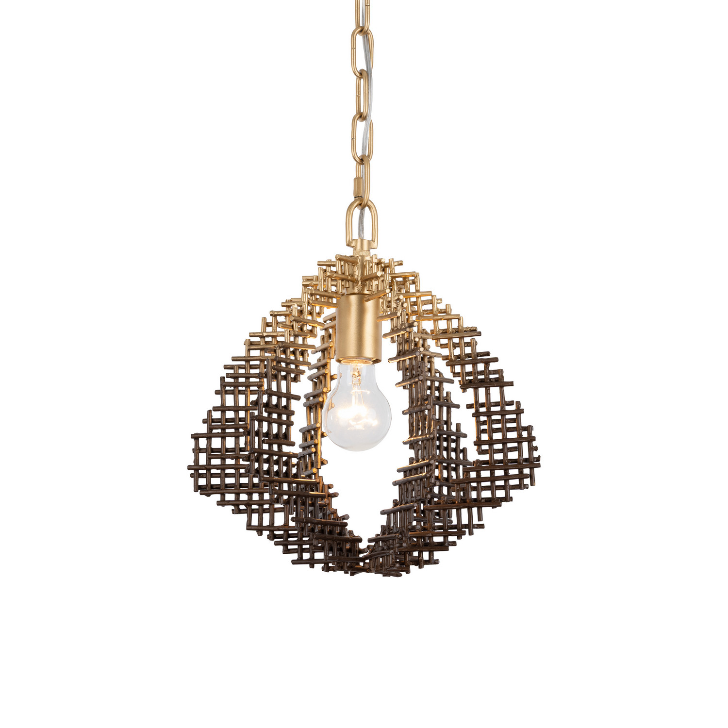 Dark Bronze French Gold Pendant from the Construct Collection