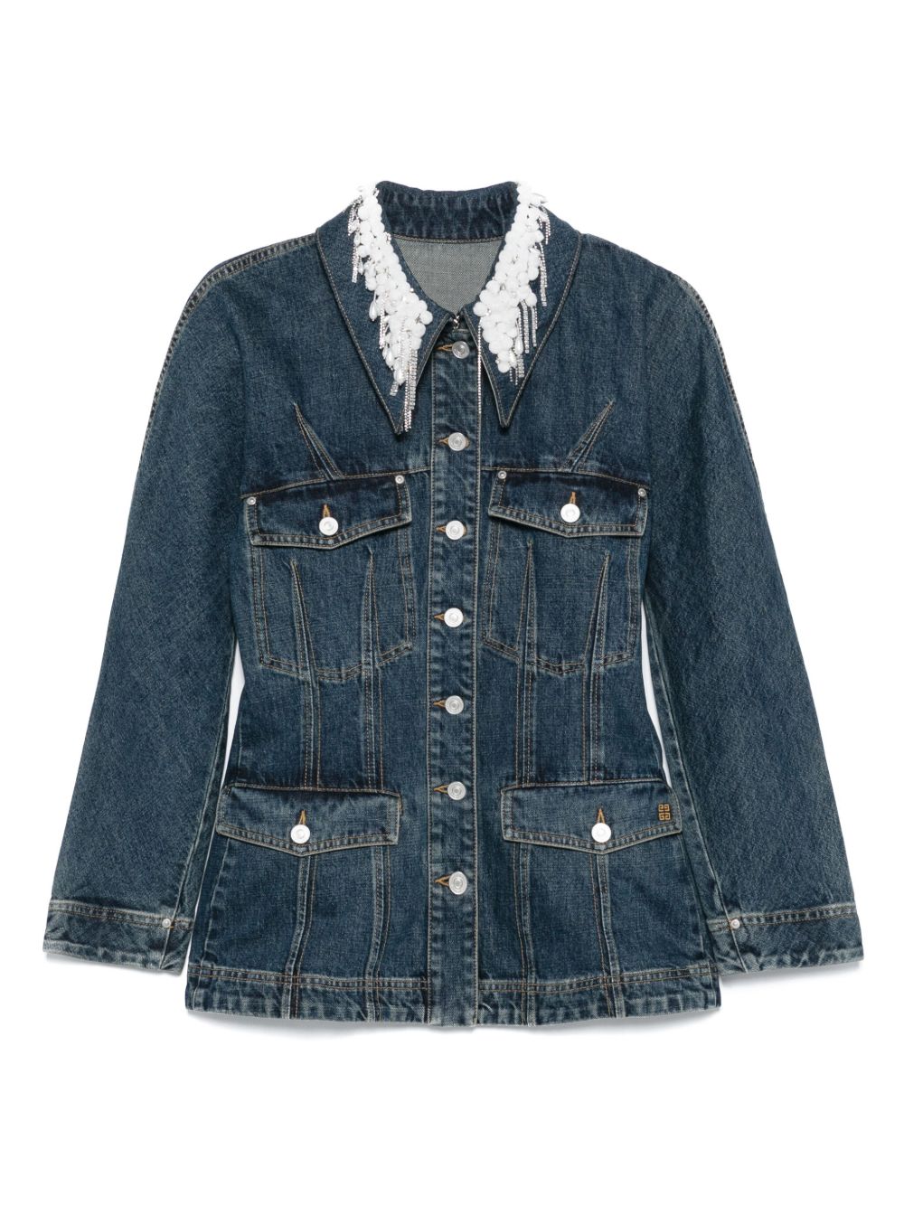 Givenchy crystals and pearls embellished jacket - Blue