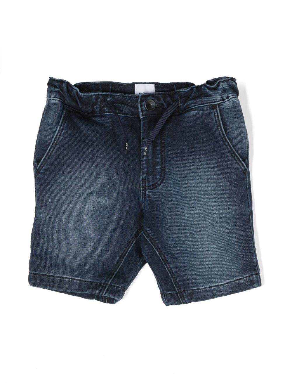 Drawstring denim shorts - Blue