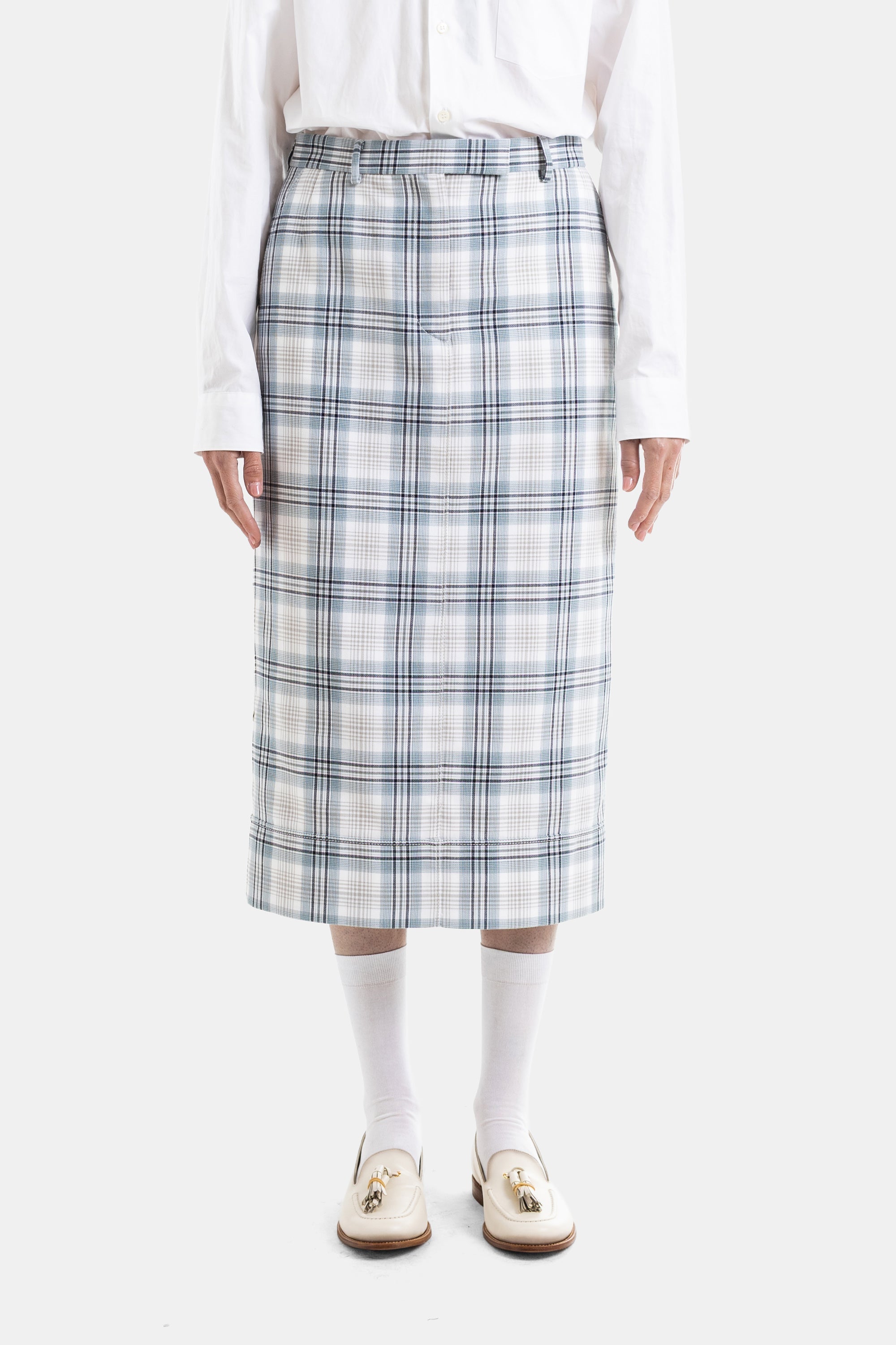 Straight Sack Skirt — Blue