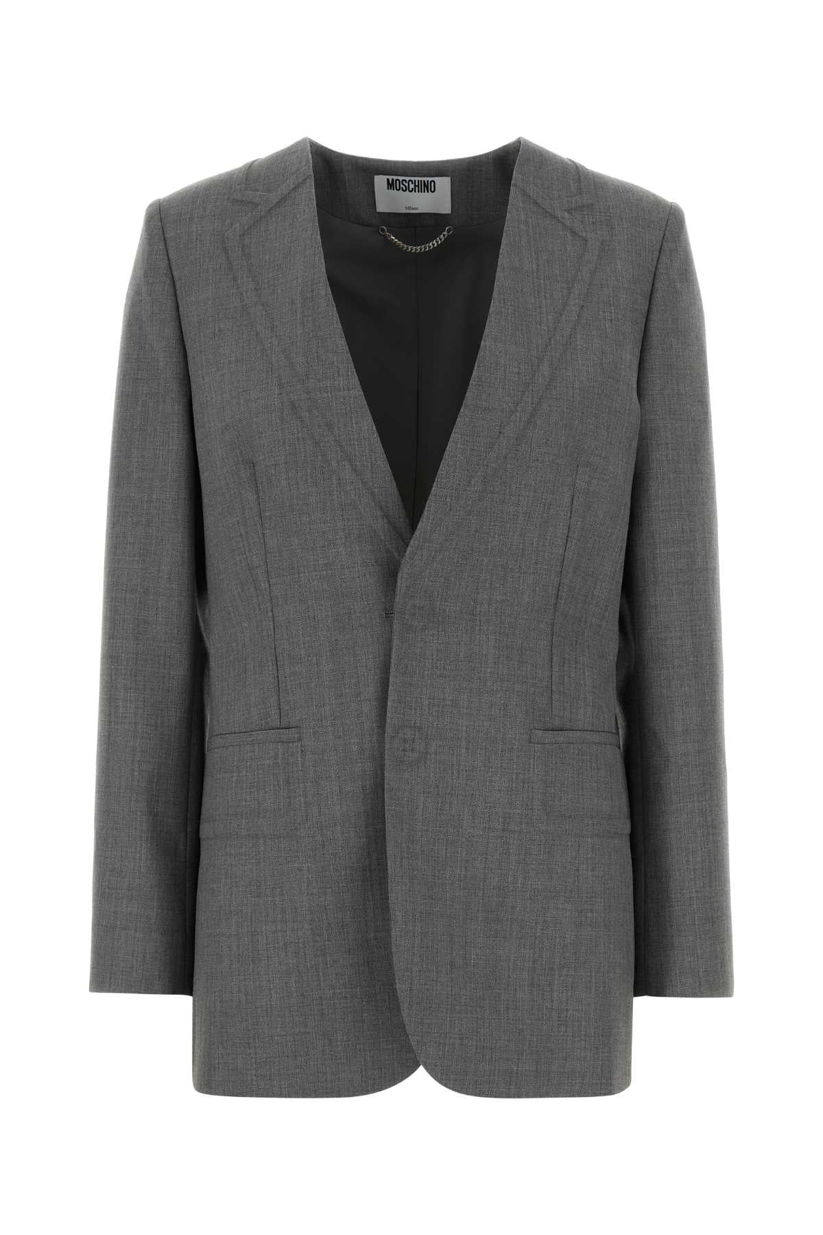 Virgin Wool Blazer — Gray
