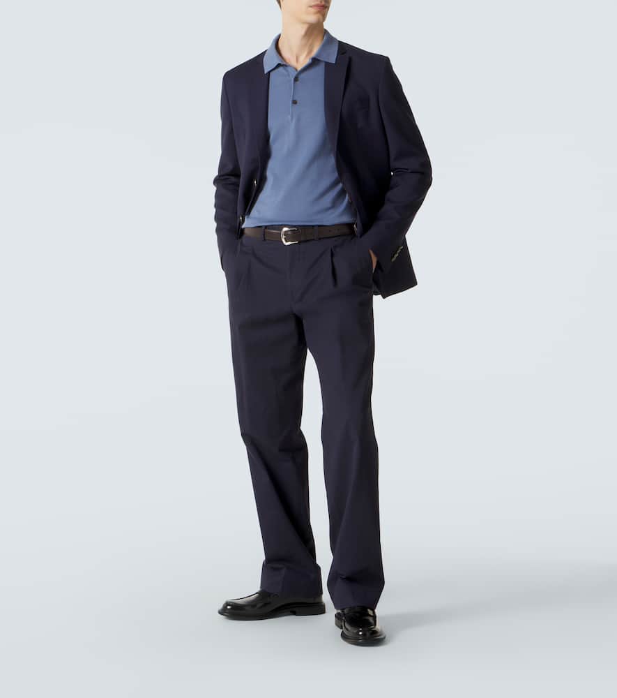 Cotton polo sweater
