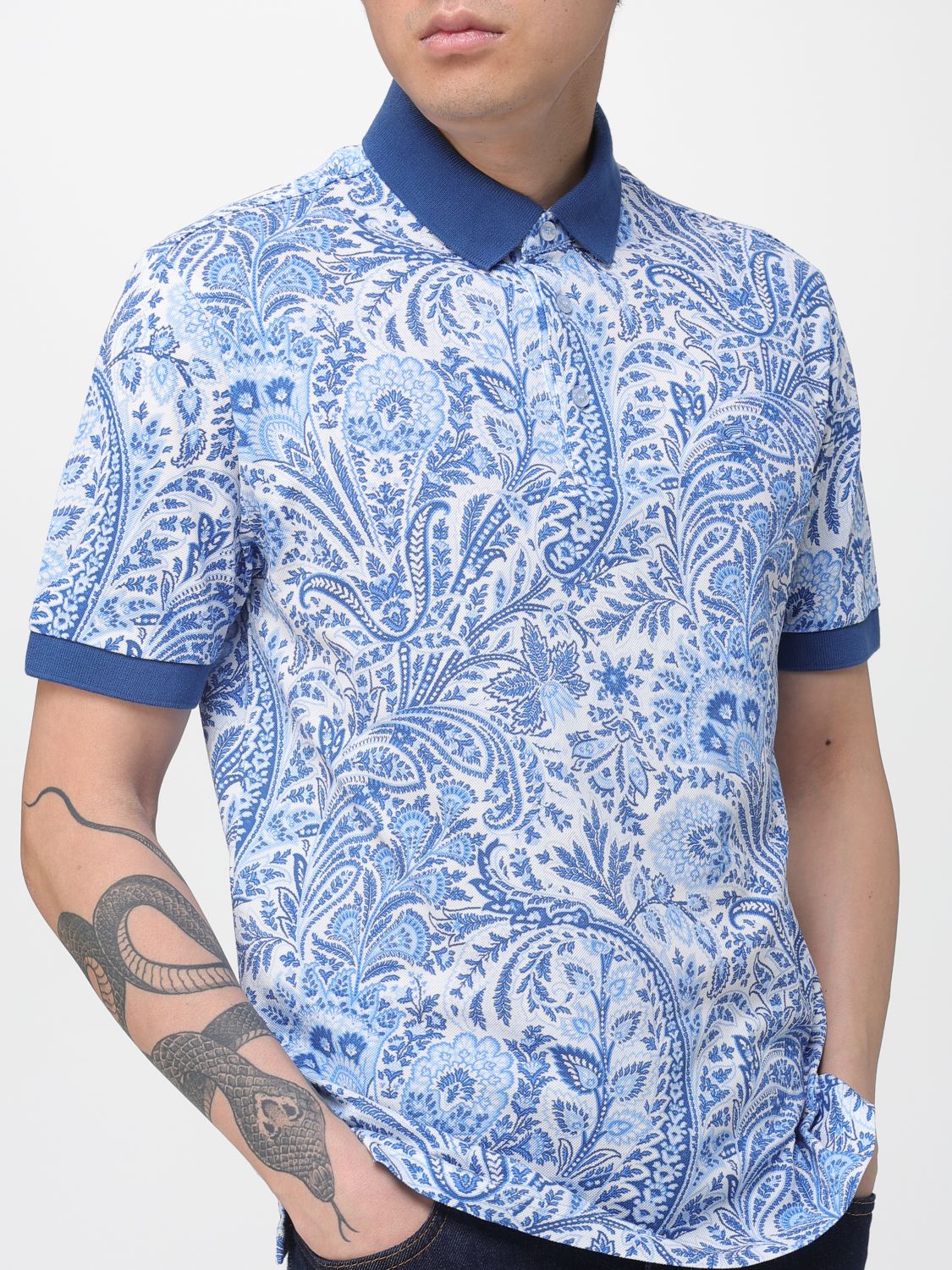 Polo Shirt Men color Blue