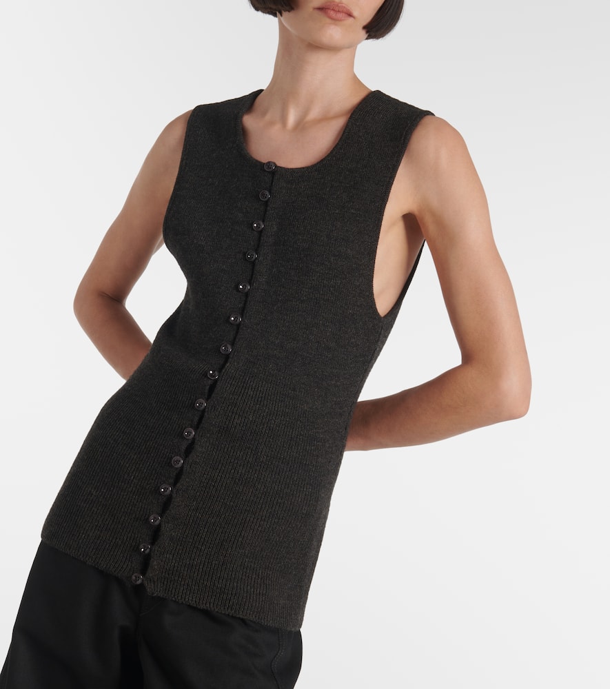 Wool-blend vest