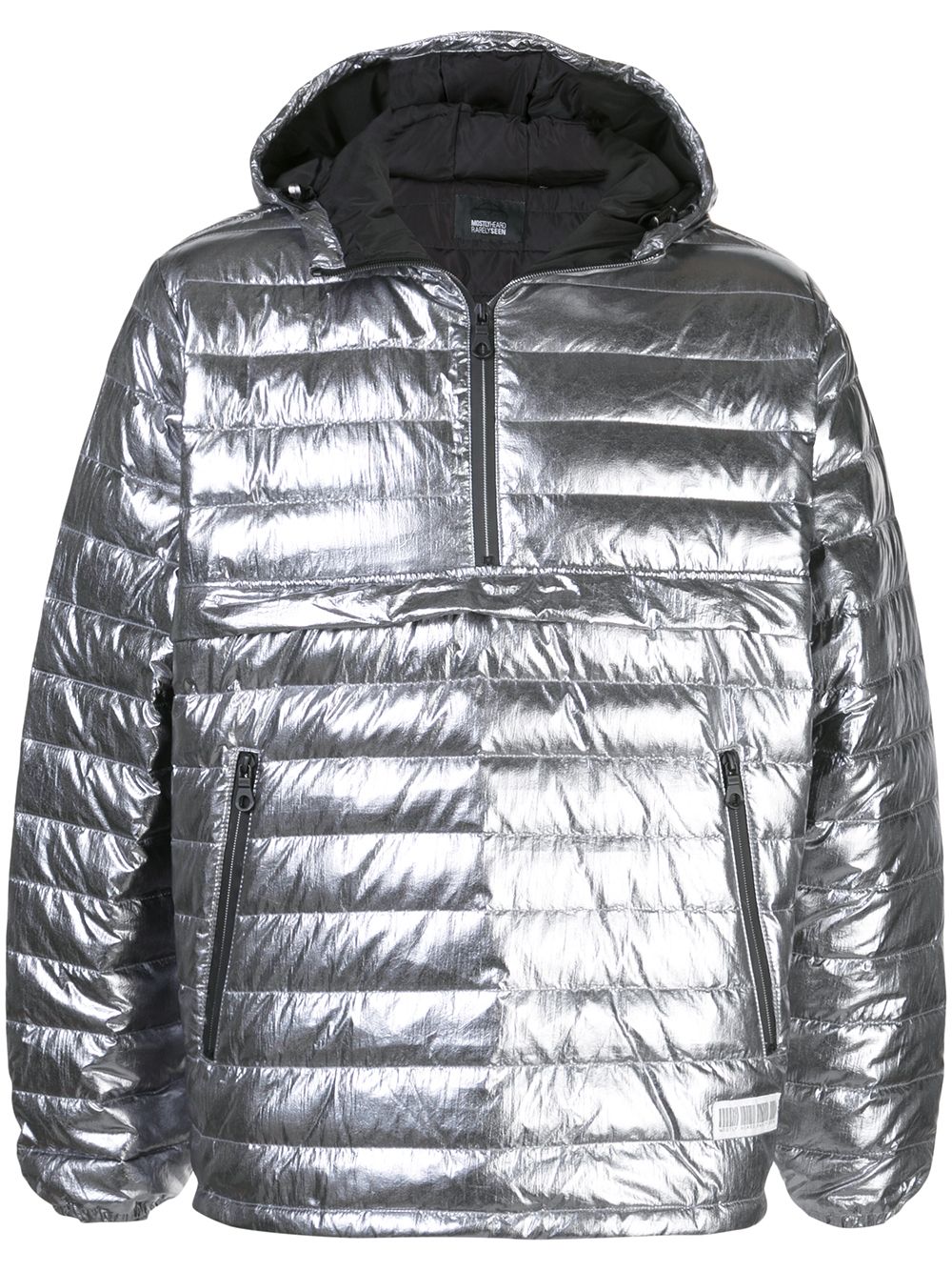 Quarter zip puffer jacket - Silver