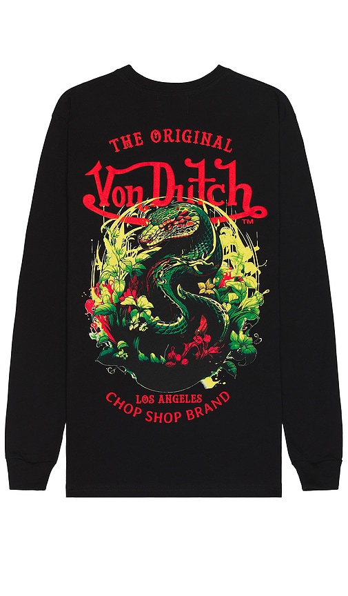 Von Dutch Snake Graphic Long Sleeve Tee in Black.  XXL/2X. Also in
