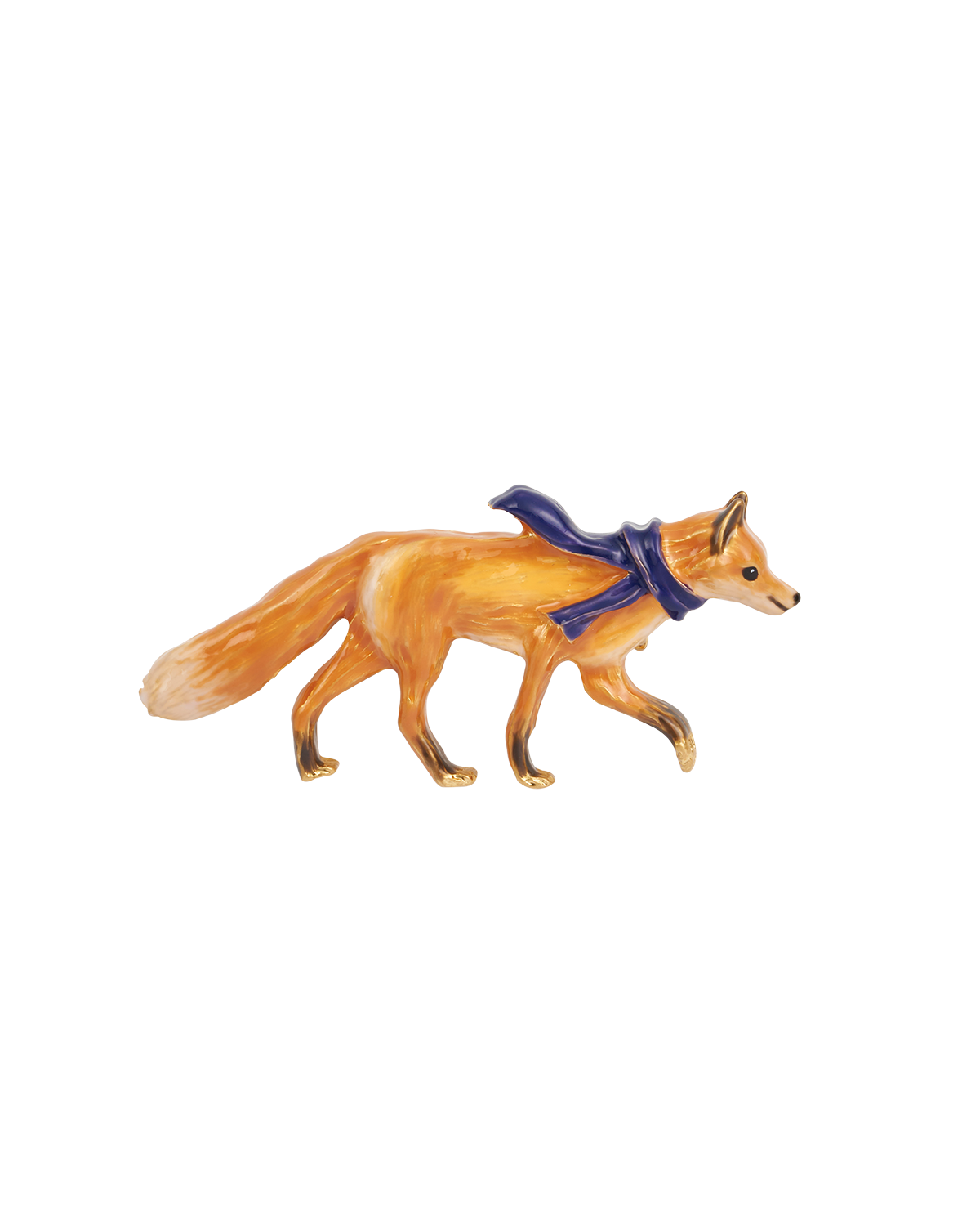 Fable England Gold Cosy Fox Brooch | Women's Jewellery