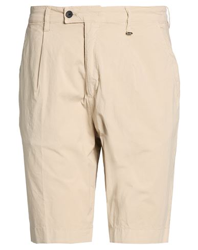 Man Shorts & Bermuda Shorts Beige Size 30 Cotton, Elastane