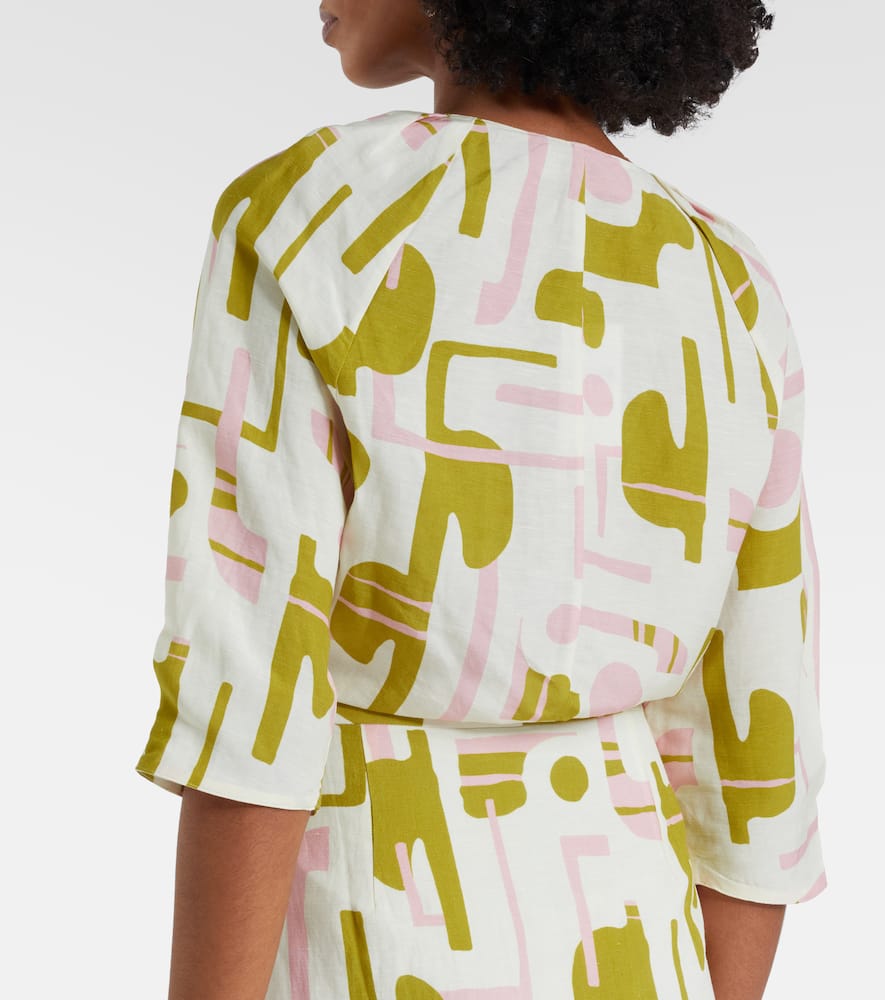 Balearic printed crop top