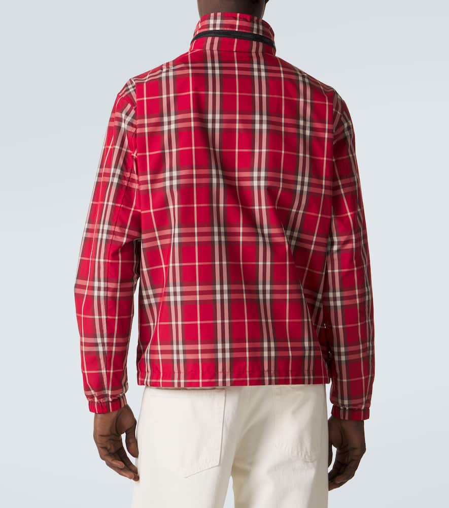 Check technical blouson jacket