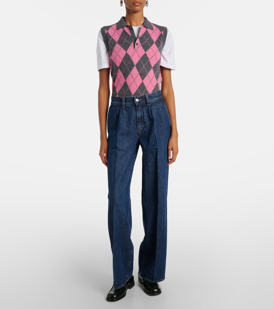 High-rise wide-leg jeans