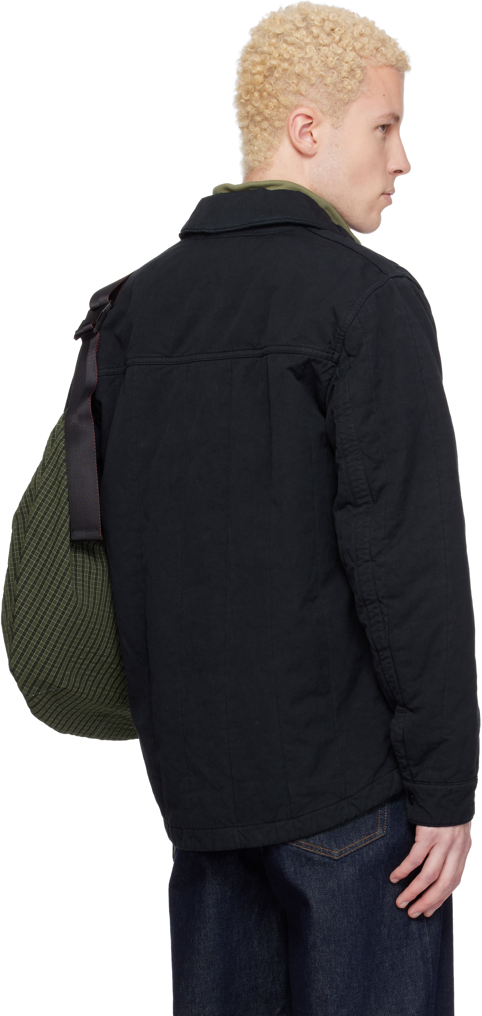 Navy 4100038 Cotton Linen Quilted-TC Ghost Jacket
