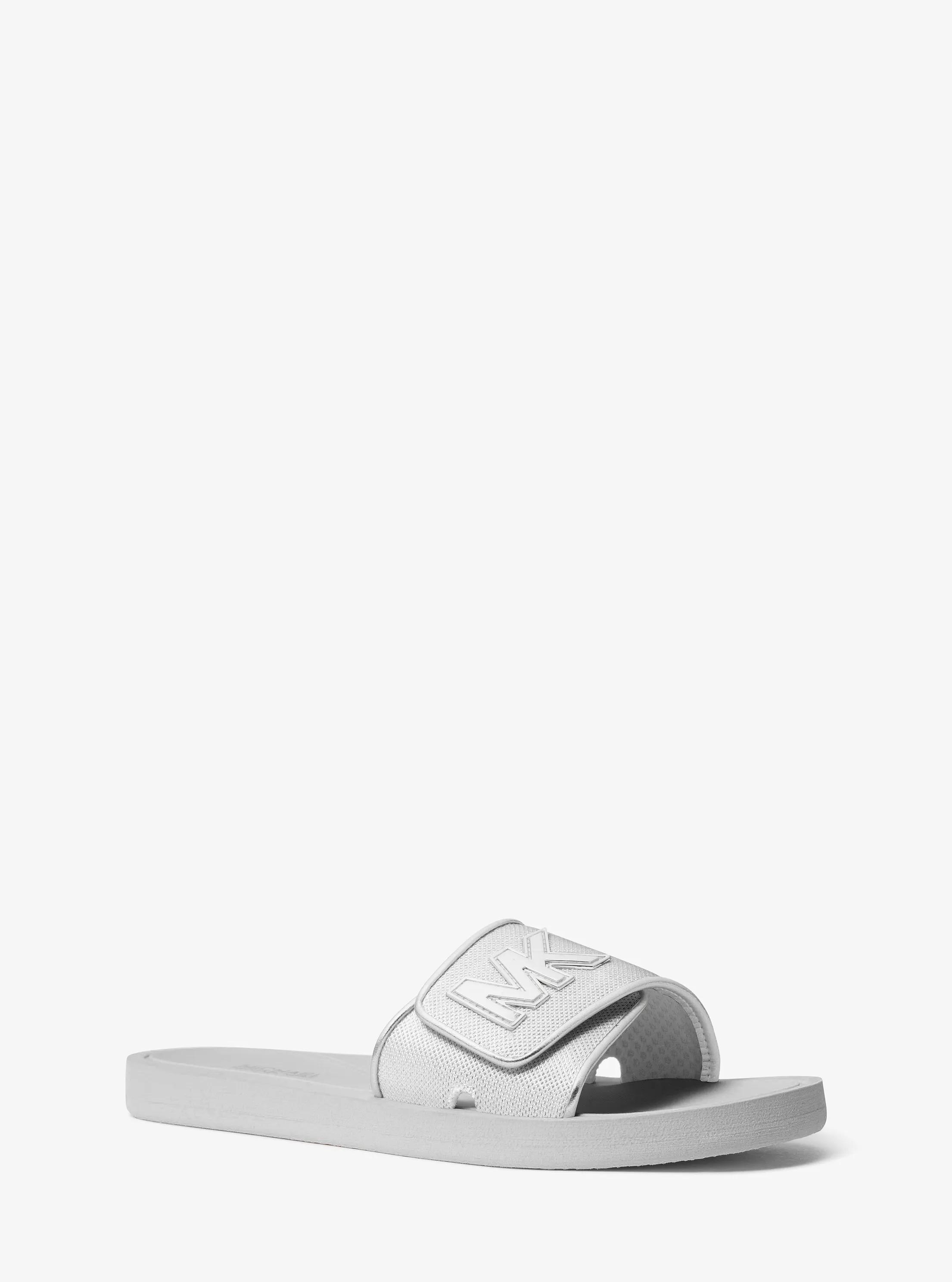 Palmer Metallic Mesh Slide Sandal in Silver - size 11