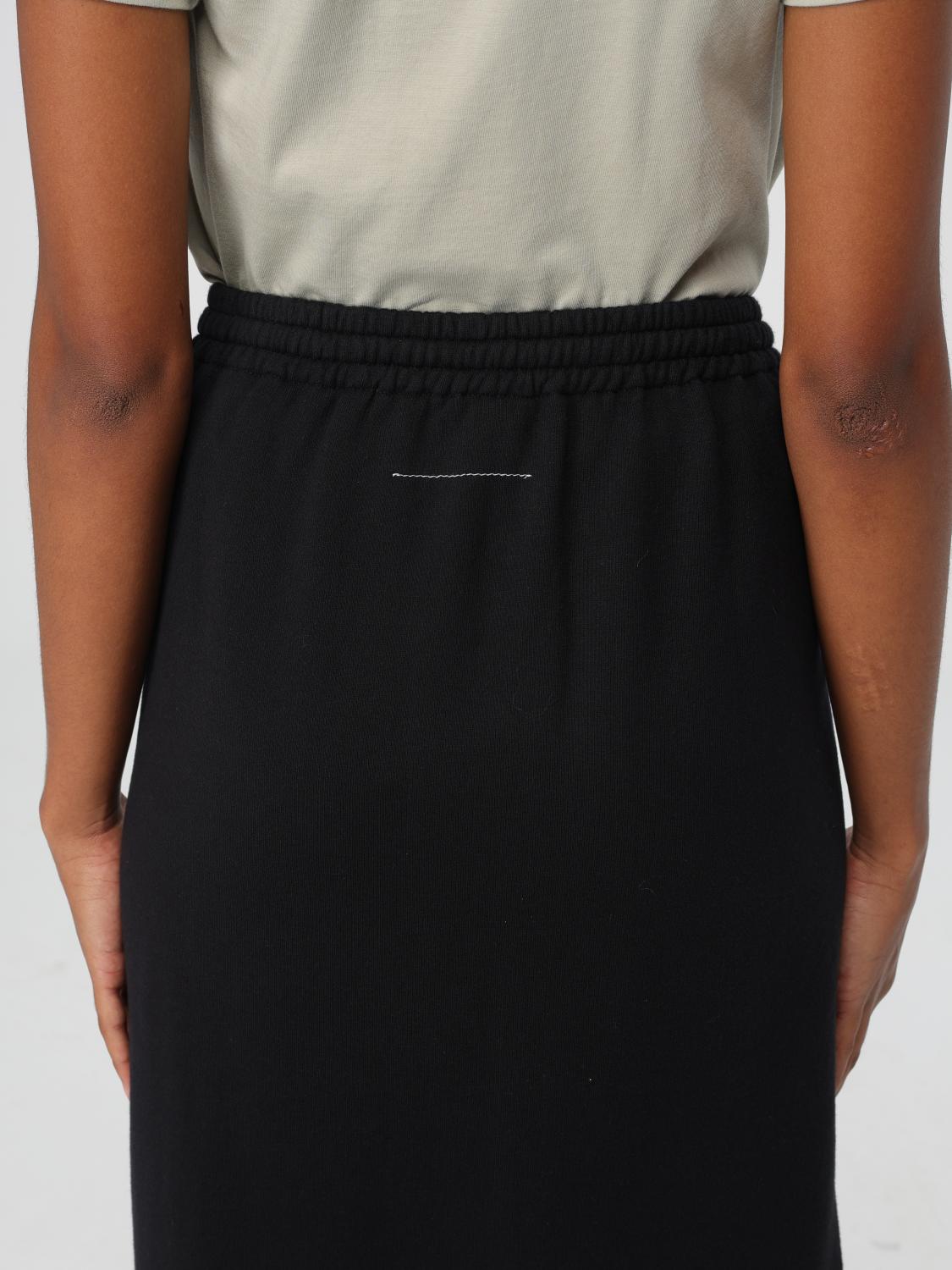 Cotton jersey midi skirt - Black