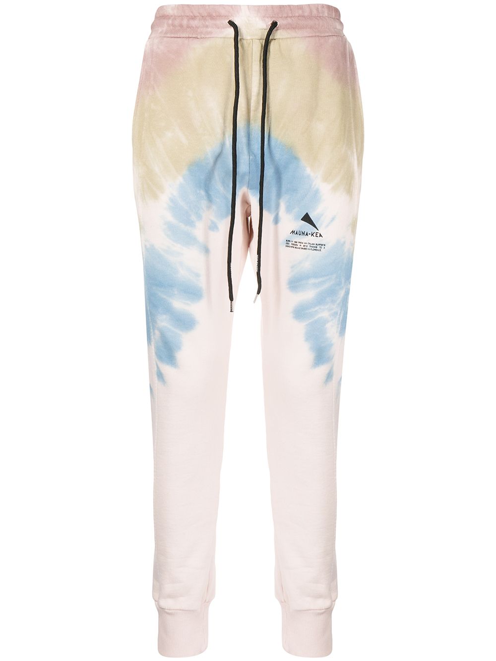 Tie-dye print track pants - Brown