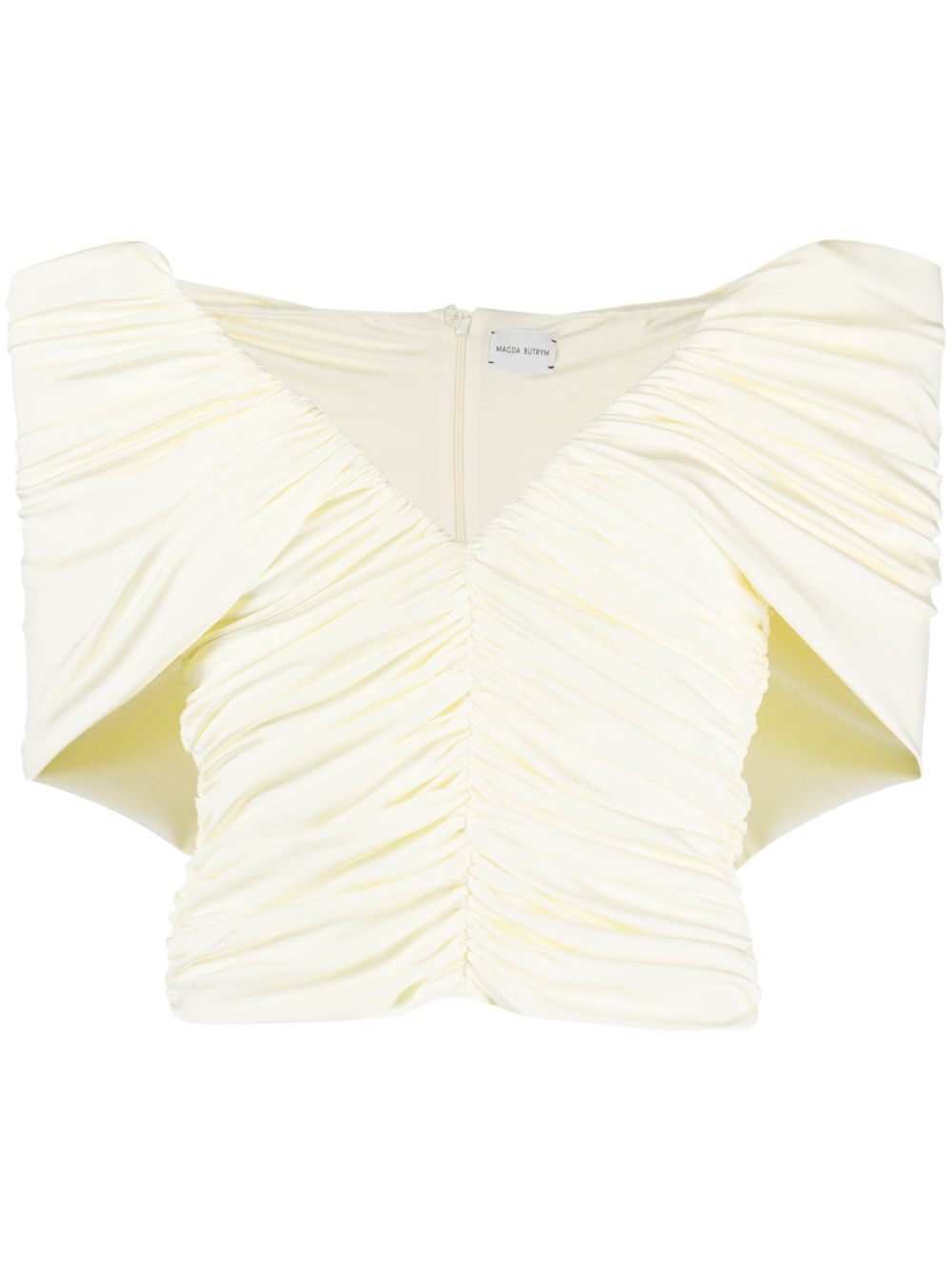 Off-shoulder ruched top - Neutrals