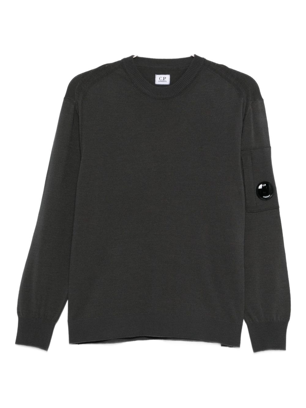 Logo Wool Crewneck Sweater — Black
