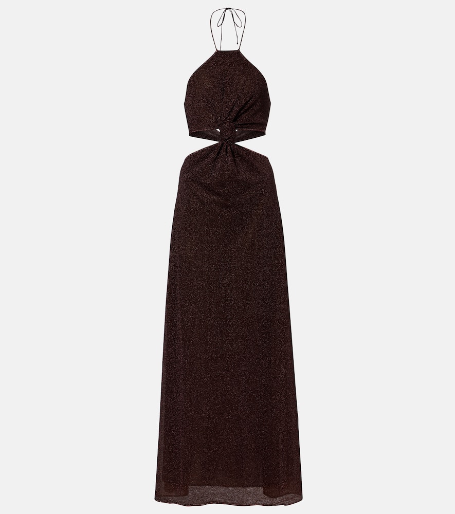 Oséree Lumière cutout halterneck maxi dress