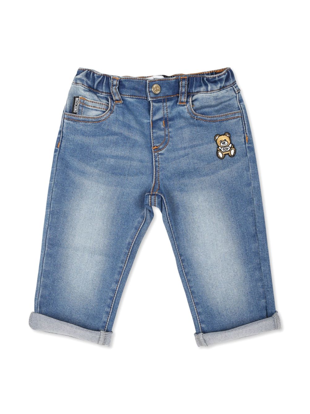 Bear-patch jeans - Blue