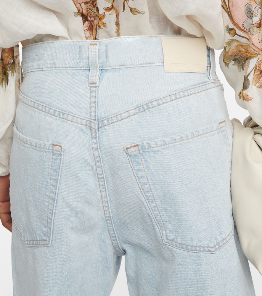 Gaucho high-rise wide-leg jeans